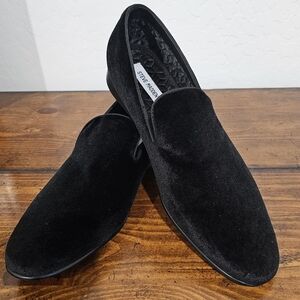 NWOB Steve Madden Black Velvet/Suede Loafers/Shoes Men's Size 10.5
